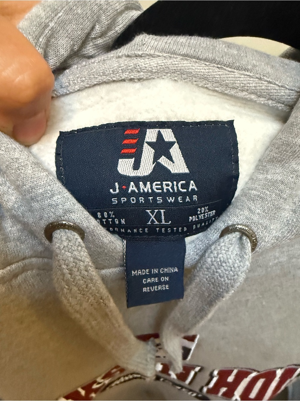 Jackson Hole Wyoming Embroidered Gray Hoodie - Picture 3 of 5